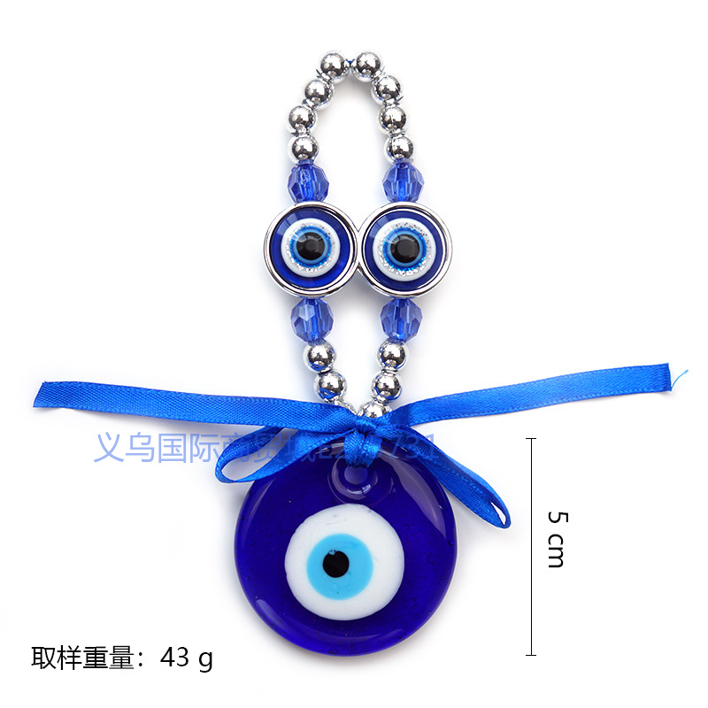 Yiwu Siyao Accessories Blue Eye Glass Pendants, home decorations, Greek and Turkish souvenirs, glass eye accessories Factory Customization, foreign trade supply sources pic 4