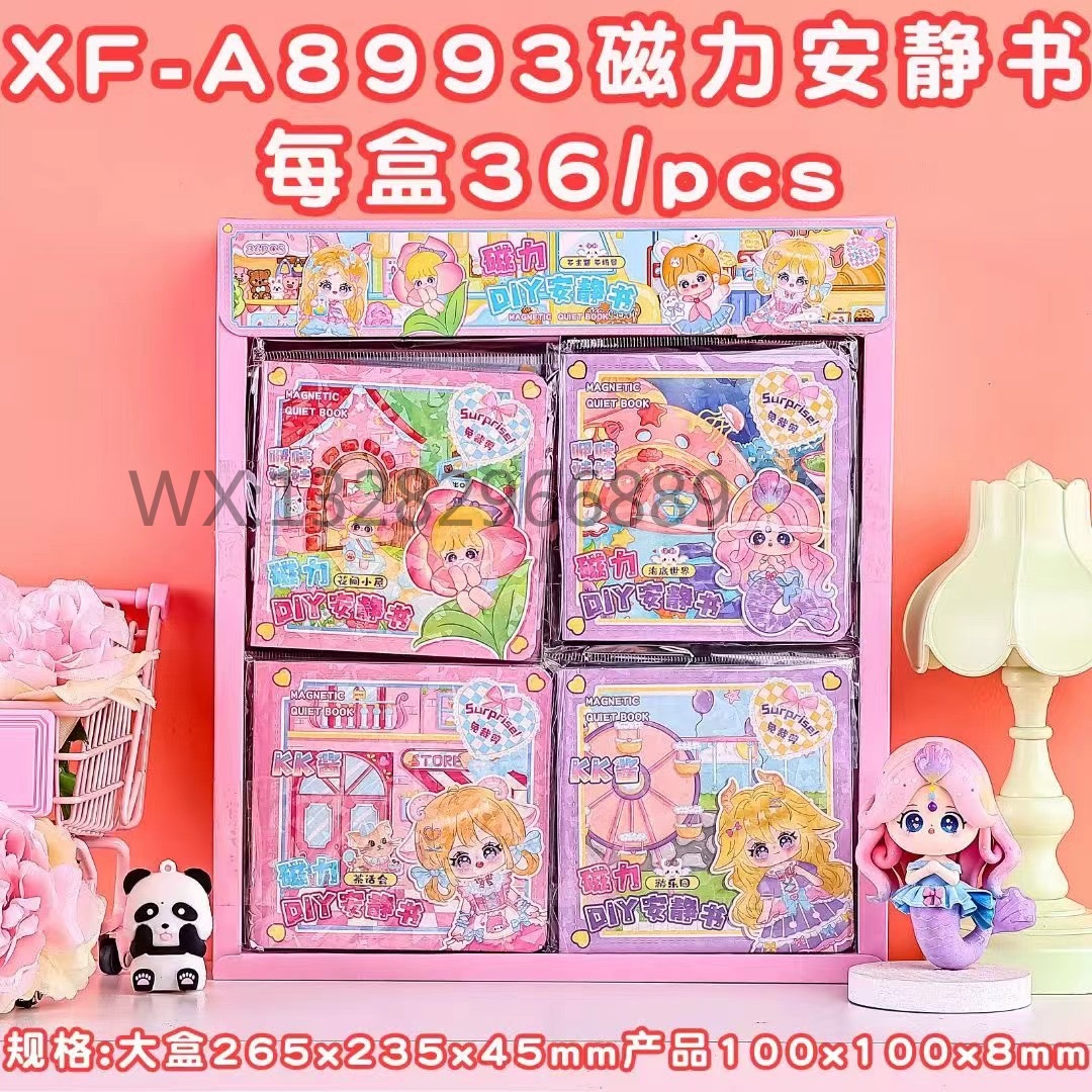 10*10 Cartoon Magnetic Quiet Book Pocket Portable Series 6 magnetic quiet books
