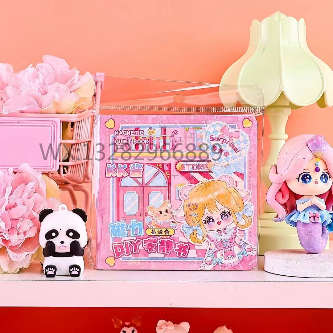 10*10 Cartoon Magnetic Quiet Book Pocket Portable Series 6 magnetic quiet books Item Picture