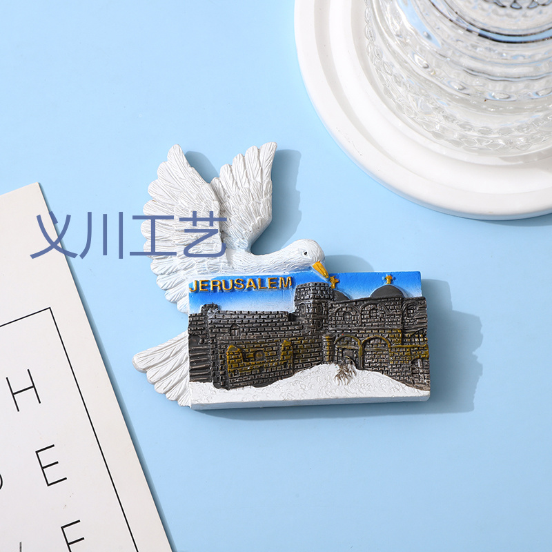Fuente fabricante países de oriente medio pegamento de refrigerador recuerdos de viaje resina 3D pegamento de refrigerador pintado a mano con imán details Picture