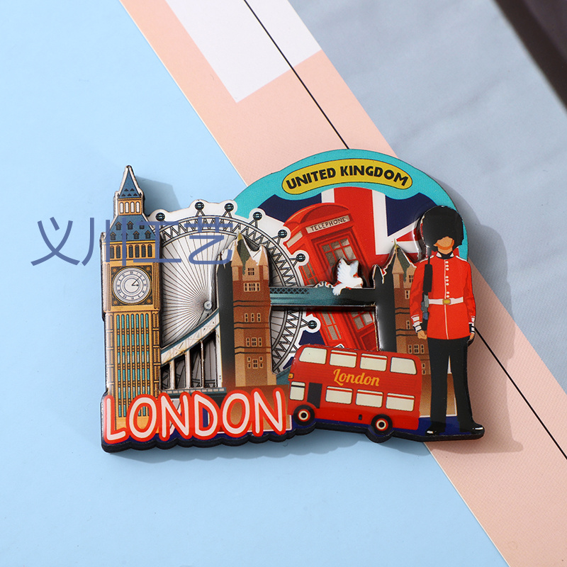 外贸英国地标旅游景点木质冰箱贴 MDF密度板冰箱贴多层木质冰箱贴细节图