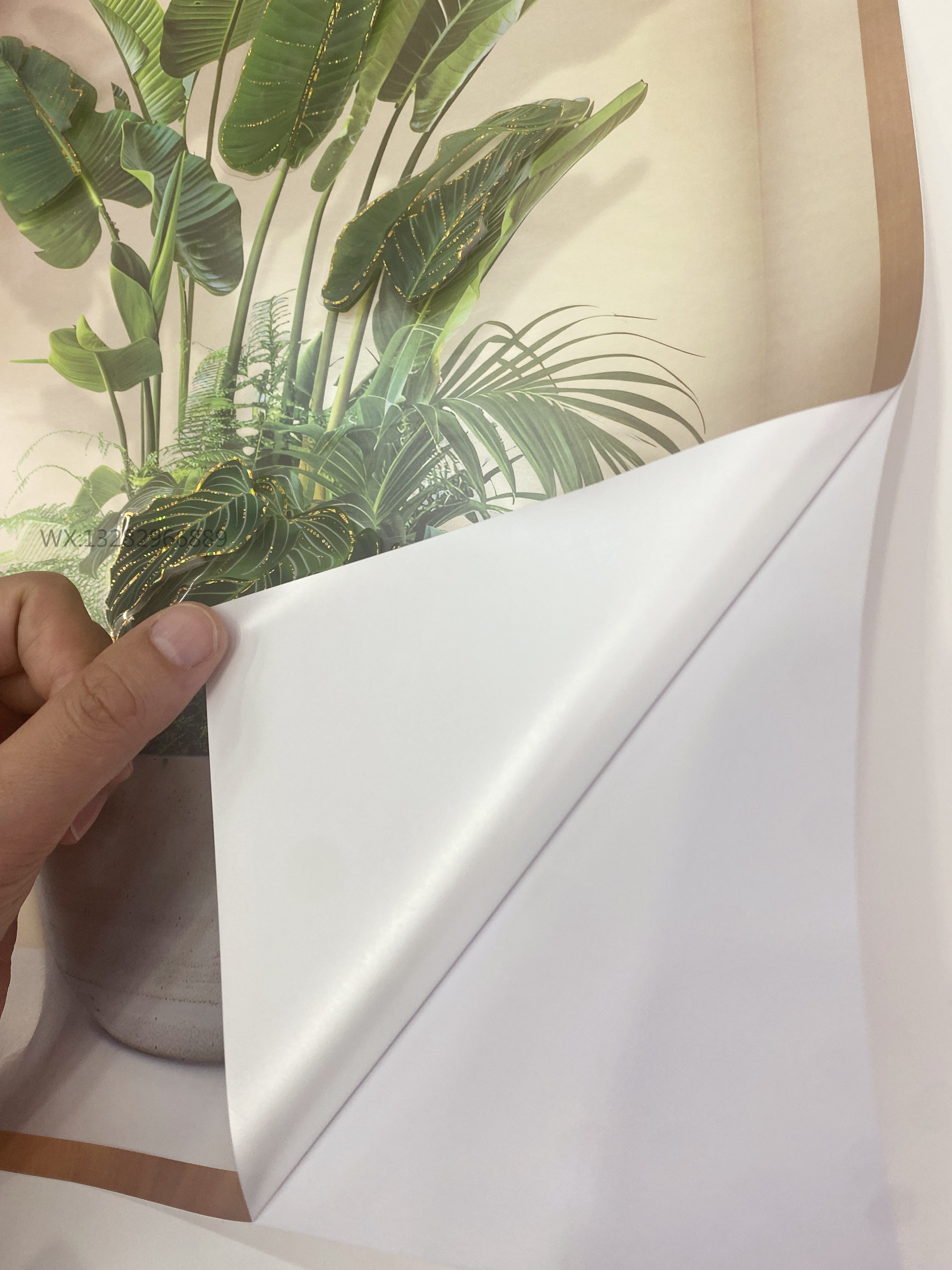 仿真植物盆栽墙贴系列自粘立体手工层层墙贴仿真木框植物客厅装饰详情15