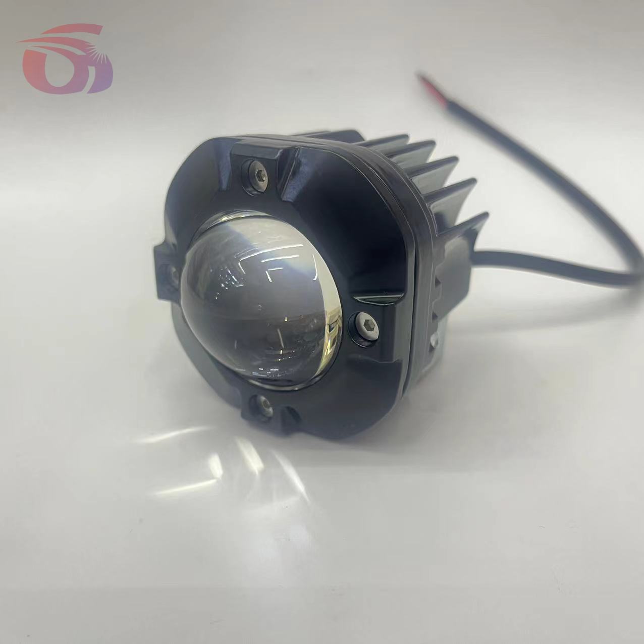 摩托车外置LED透镜大灯黄白光双色小钢炮电动车宽压射灯9-36V详情8