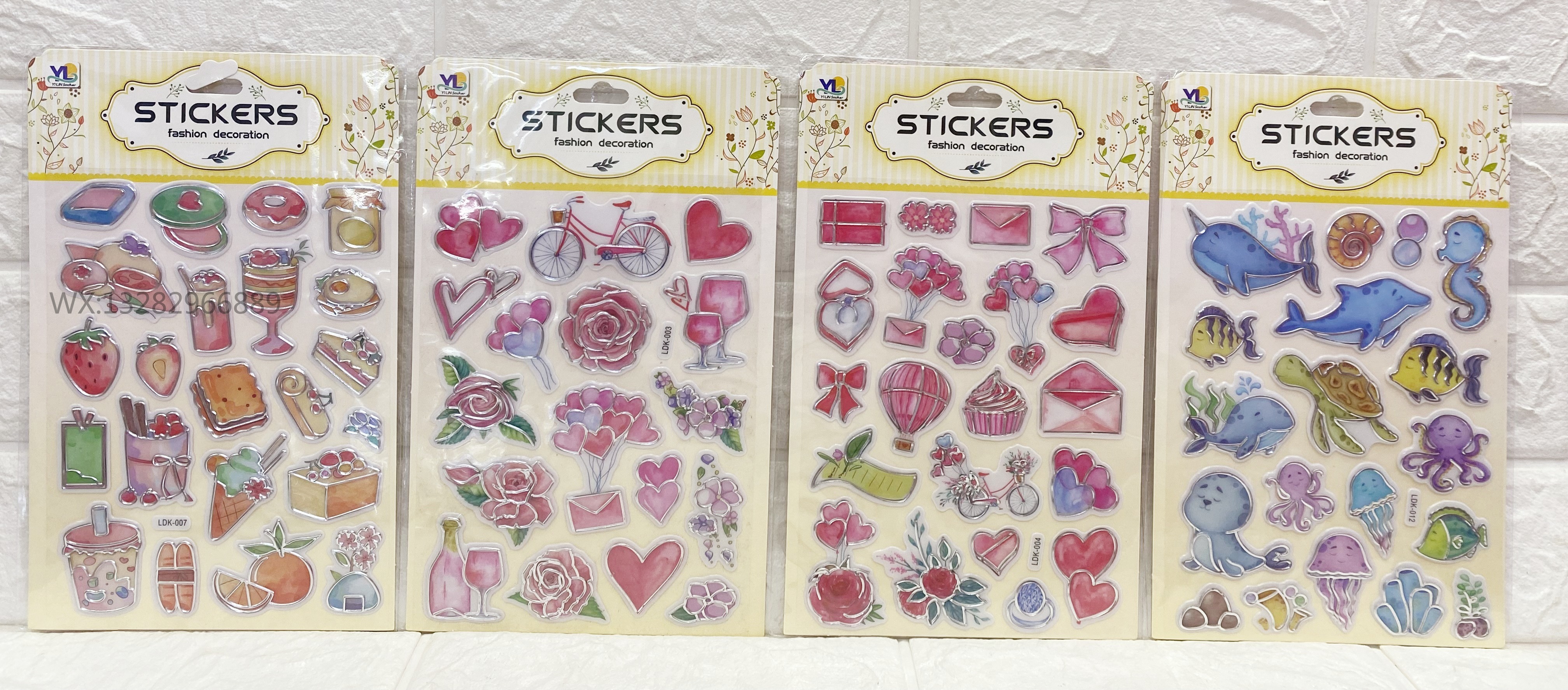 卡通立体烫银水晶贴 儿童立体3D贴纸奖励贴创意贴纸泡泡贴水晶贴详情3