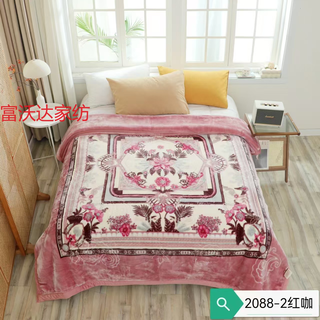 New bedding products for 2025: cloud blanket, enlarged and warm, edge embossed cloud blanket, wedding blanket, Angora blanket, wedding blanket pic 2