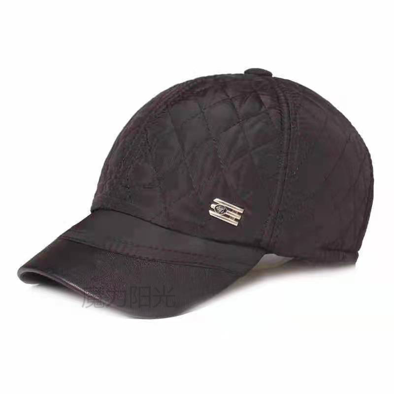 Leather hat Men's autumn and winter hat ear-thick old man's hat foreign trade leather eaves flat cap Middle-aged and old man's hat Baseball cap Application Scenario