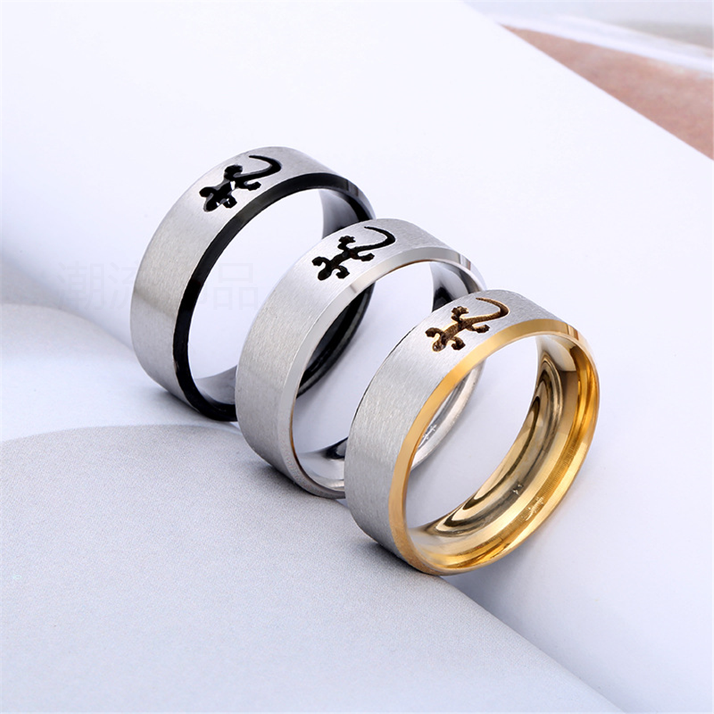 The trendy and fashionable foreign trade bestseller, the Gecko pattern ring JZ019 Item Picture
