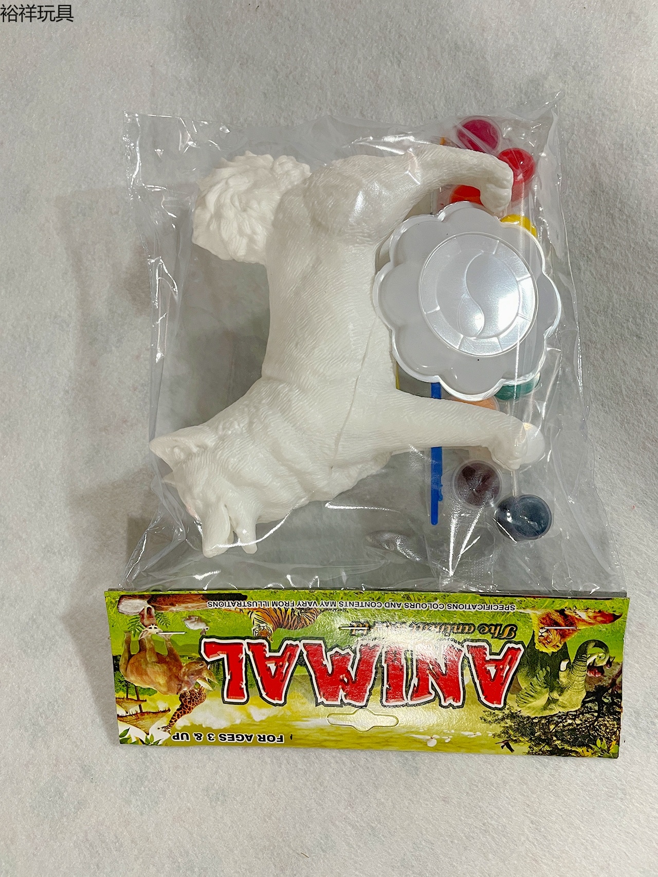 儿童彩绘搪胶动物益智玩具（12色+调色盘）袋装详情6