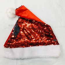 圣诞节装饰品 圣诞成人红色普通圣诞帽子圣诞老人/儿童圣诞帽圣诞用品圣诞翻片圣诞帽