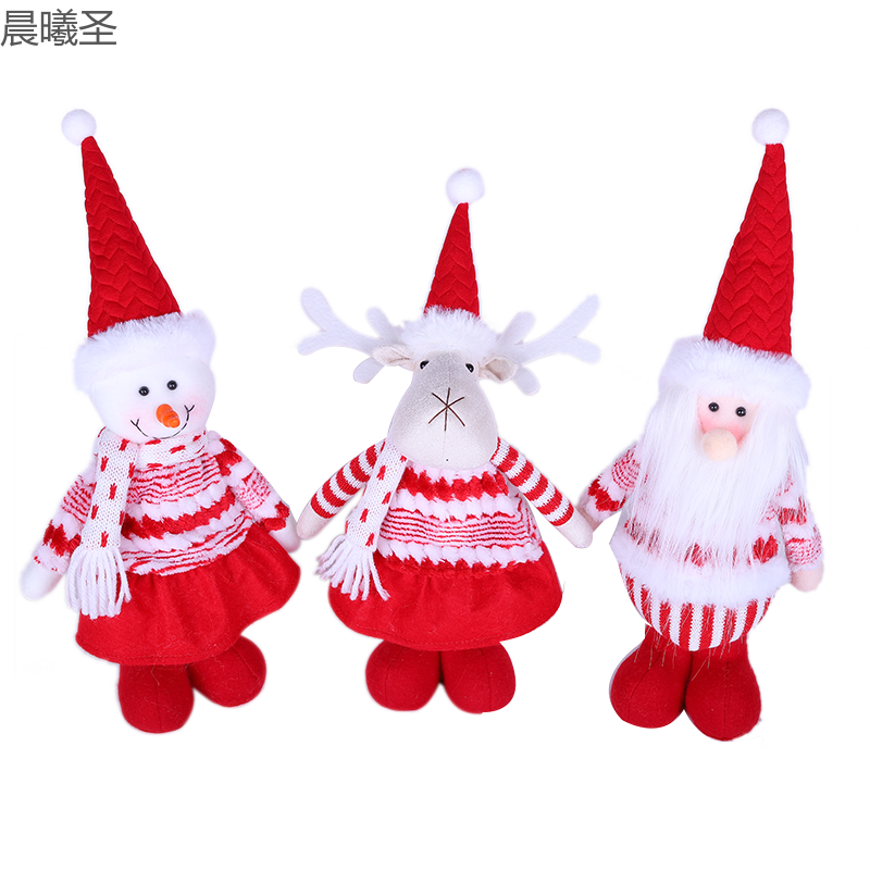 Christmas decoration items: Red Santa Claus figurine window, Christmas decoration dolls, Christmas reindeer, Christmas gifts Item Picture