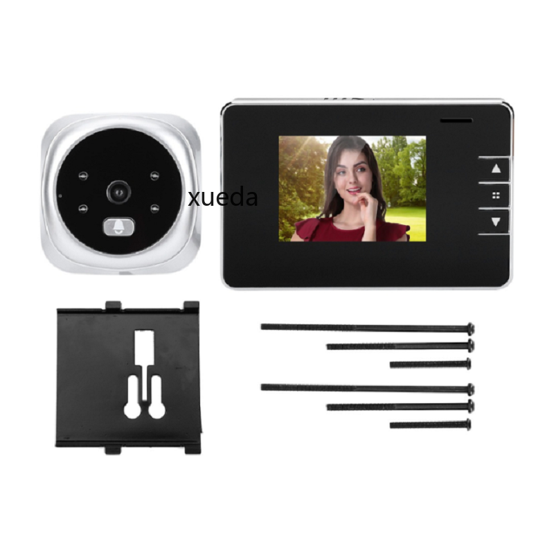 可视电子猫眼家用防盗监控门铃摄像头外贸电子门铃猫眼录像拍照详情1