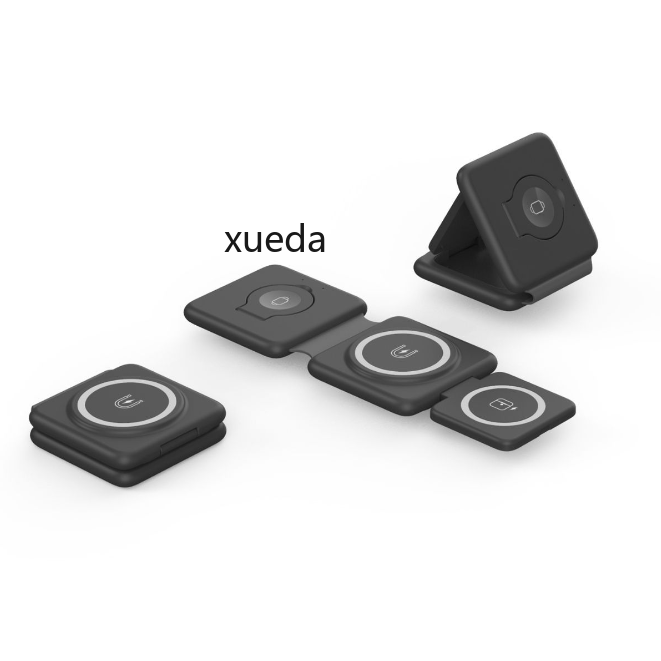 新款折叠磁吸无线充电器旅行便携式多功能三合一无线充详情4