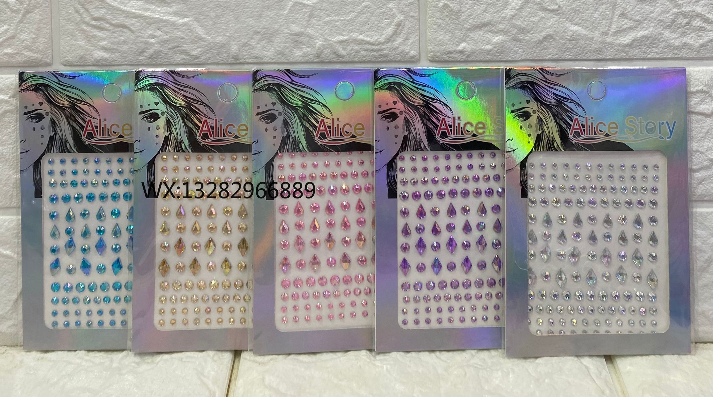 Facial makeup stickers, face stickers, eye drill stickers, shiny eye stickers, ball eye stickers, corner stickers, tear nevus acrylic drill stickers pic 8