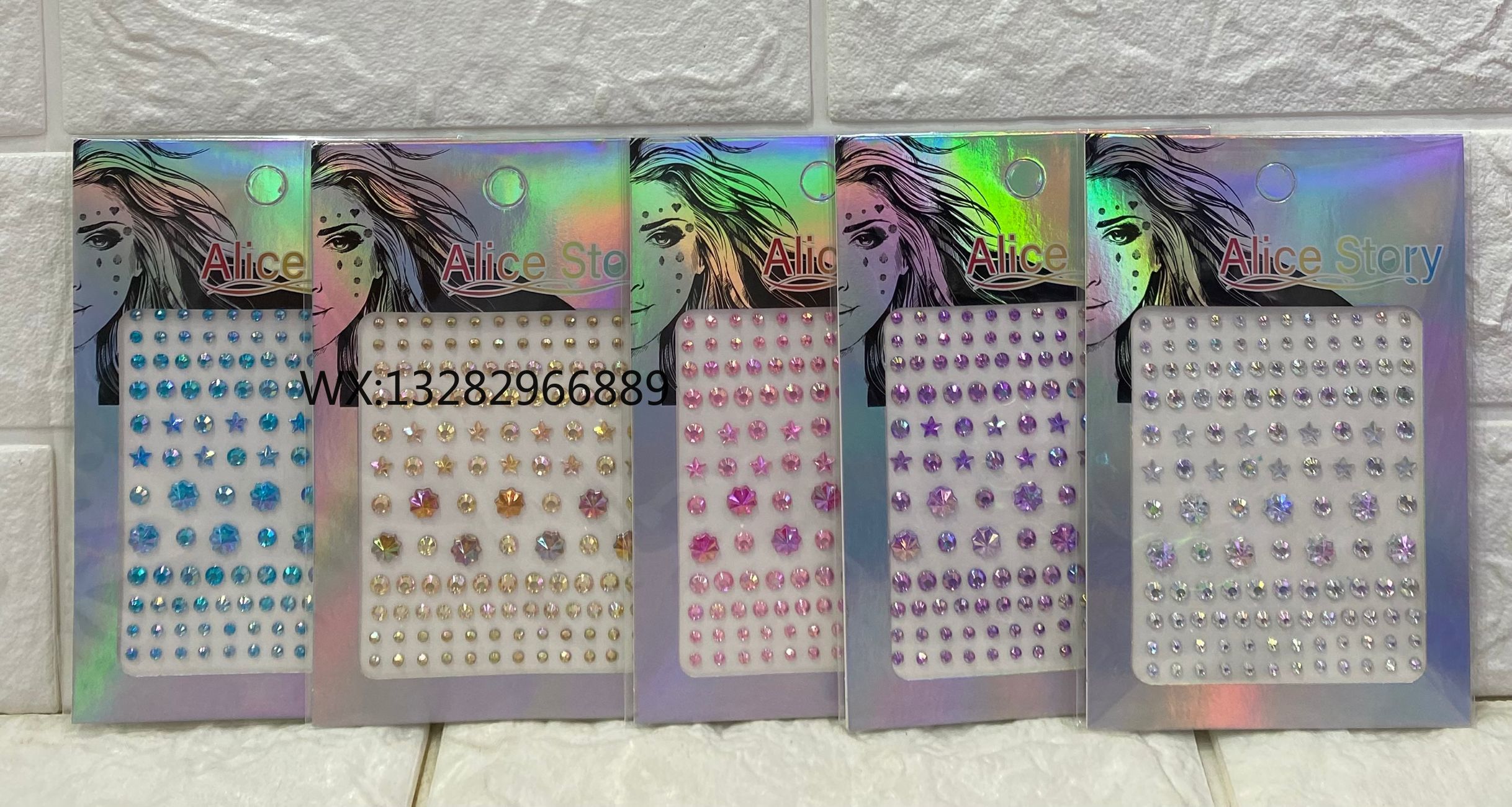 Facial makeup stickers, face stickers, eye drill stickers, shiny eye stickers, ball eye stickers, corner stickers, tear nevus acrylic drill stickers pic 4