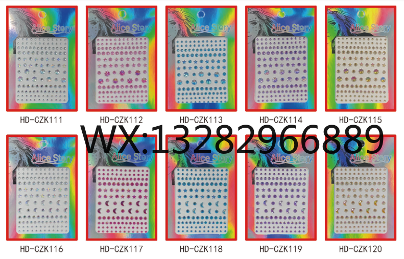 Facial makeup stickers, face stickers, eye drill stickers, shiny eye stickers, ball eye stickers, corner stickers, tear nevus acrylic drill stickers pic 2
