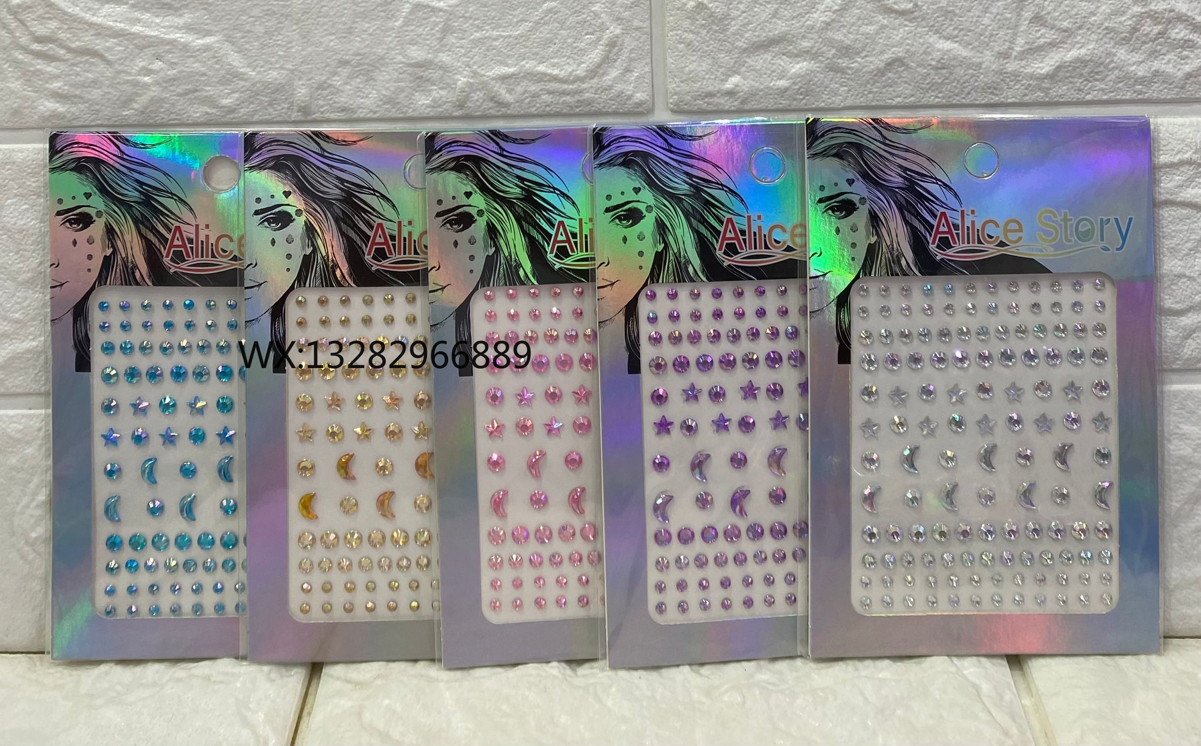 Facial makeup stickers, face stickers, eye drill stickers, shiny eye stickers, ball eye stickers, corner stickers, tear nevus acrylic drill stickers pic 5