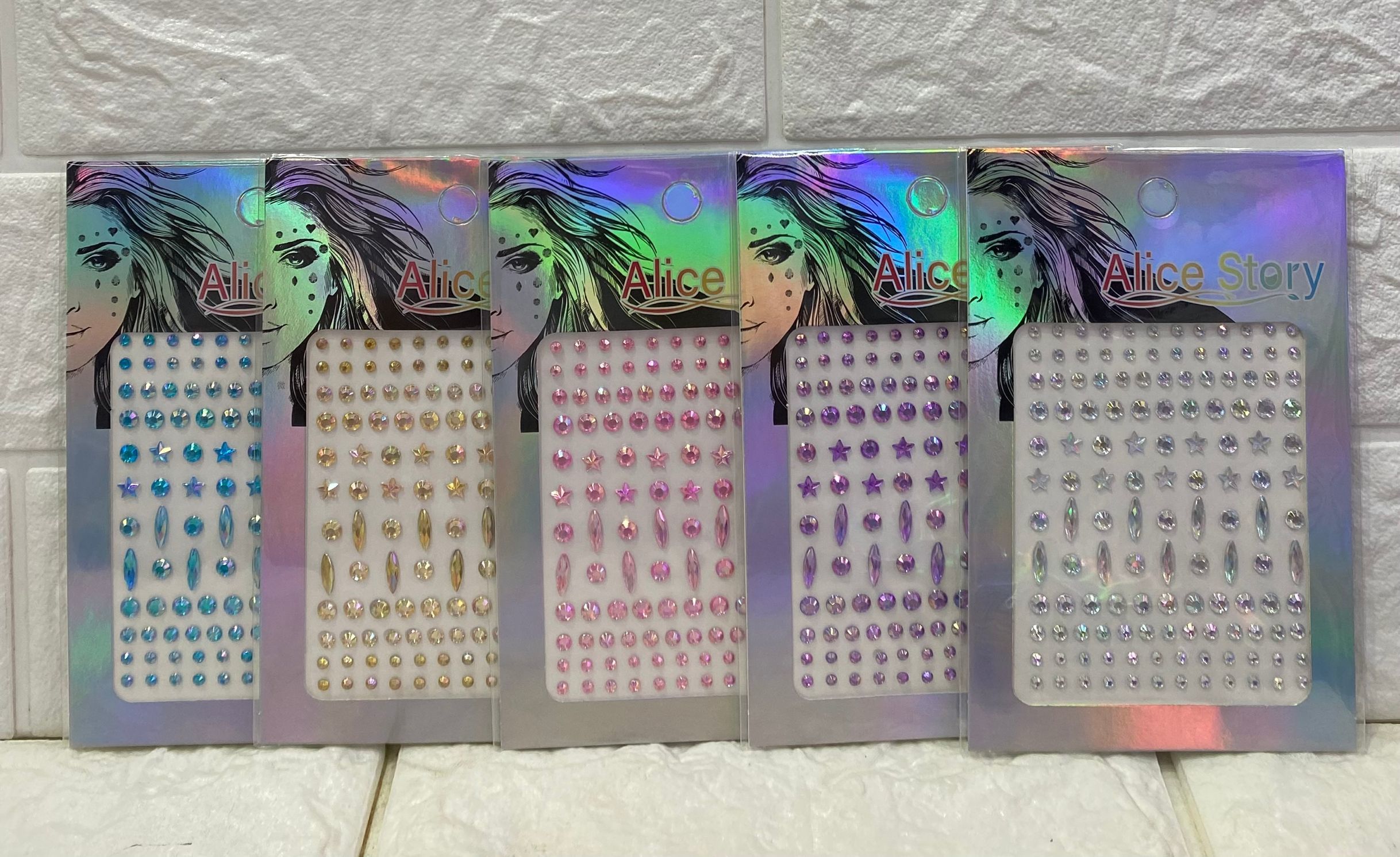 Facial makeup stickers, face stickers, eye drill stickers, shiny eye stickers, ball eye stickers, corner stickers, tear nevus acrylic drill stickers Specification image