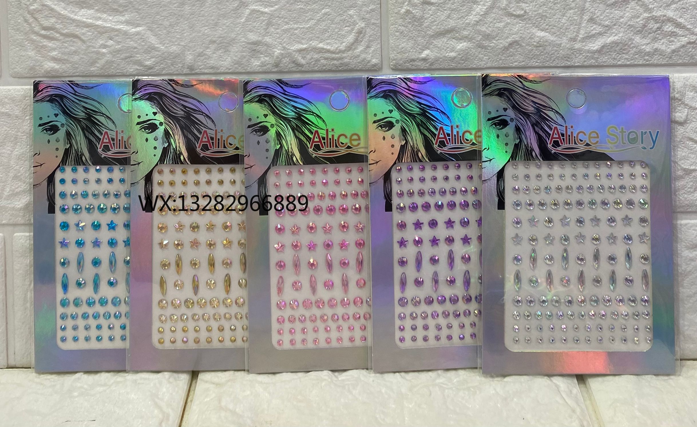 Facial makeup stickers, face stickers, eye drill stickers, shiny eye stickers, ball eye stickers, corner stickers, tear nevus acrylic drill stickers pic 6