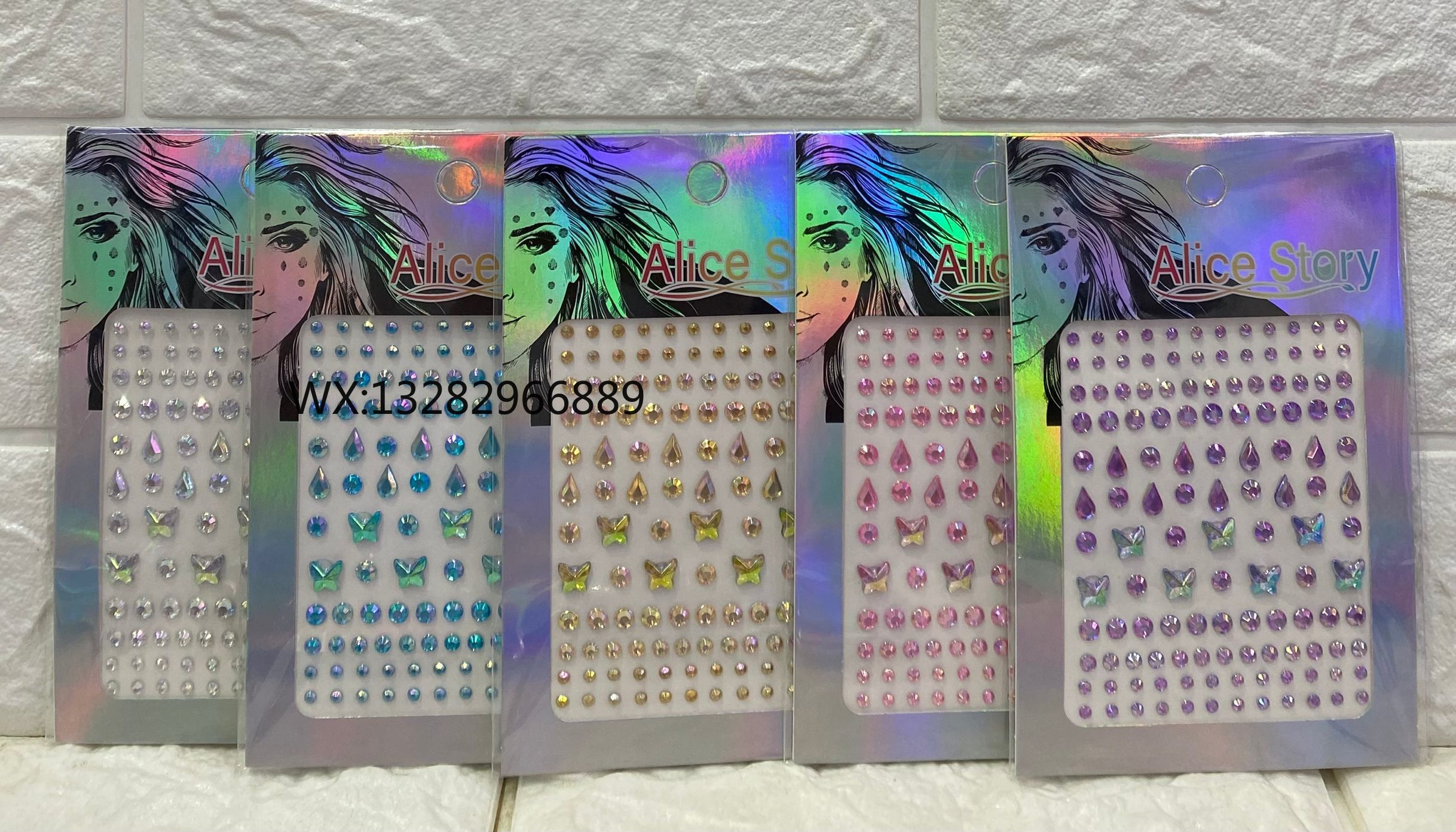 Facial makeup stickers, face stickers, eye drill stickers, shiny eye stickers, ball eye stickers, corner stickers, tear nevus acrylic drill stickers pic 9