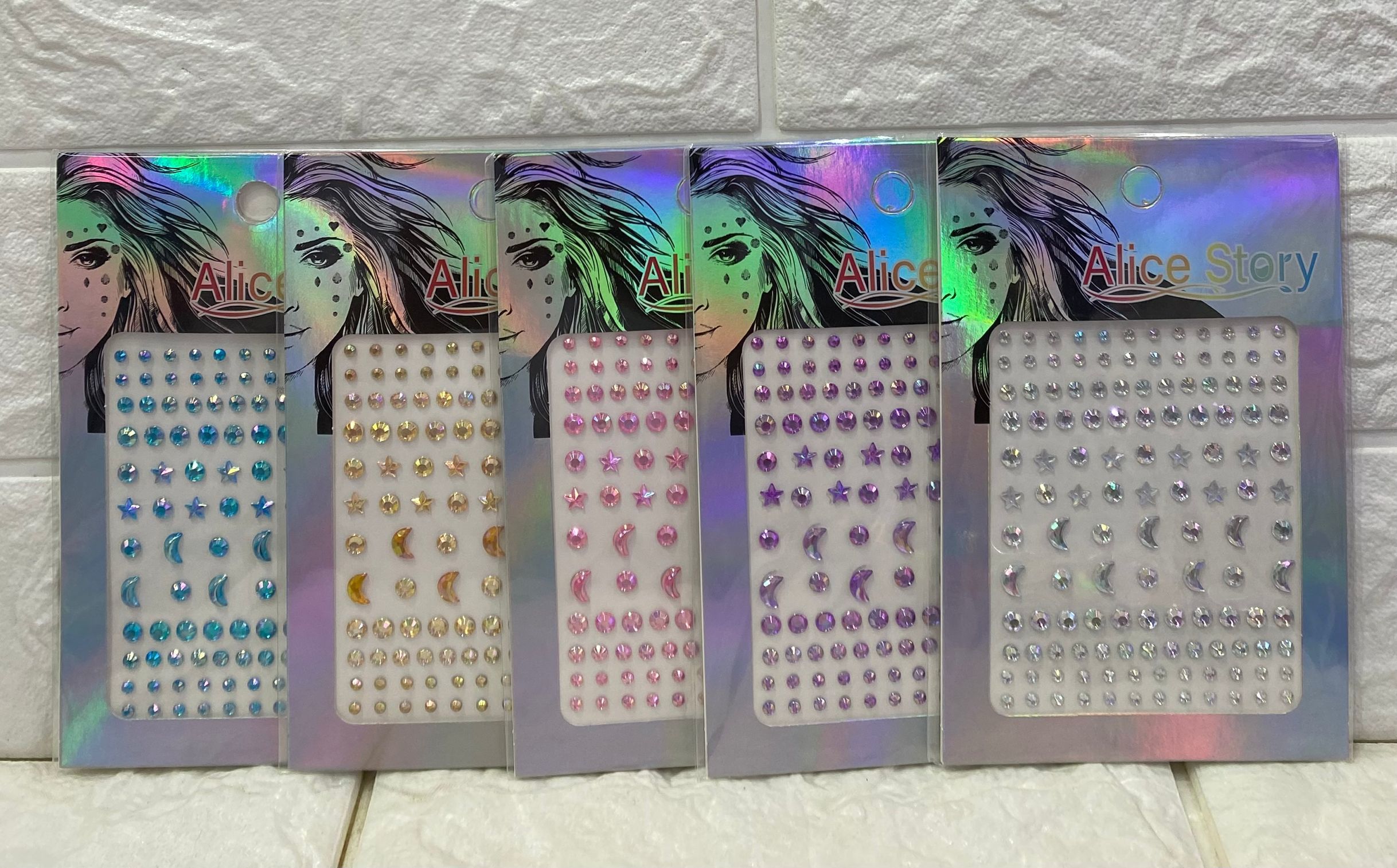 Facial makeup stickers, face stickers, eye drill stickers, shiny eye stickers, ball eye stickers, corner stickers, tear nevus acrylic drill stickers details Picture