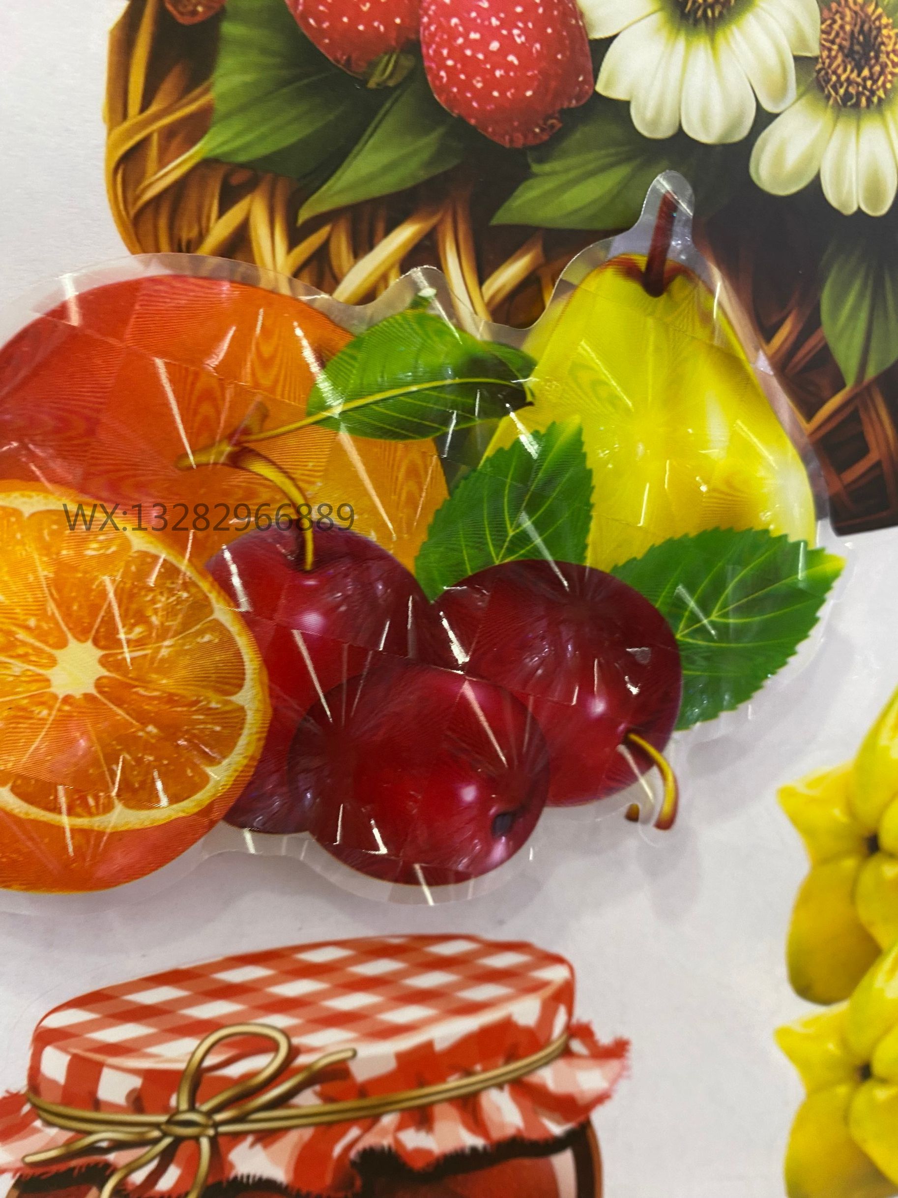 Three-dimensional fruit decorative stickers, three-dimensional handcrafted layer upon layer wall stickers for restaurants, kitchens, lobbies and hotels pic 10
