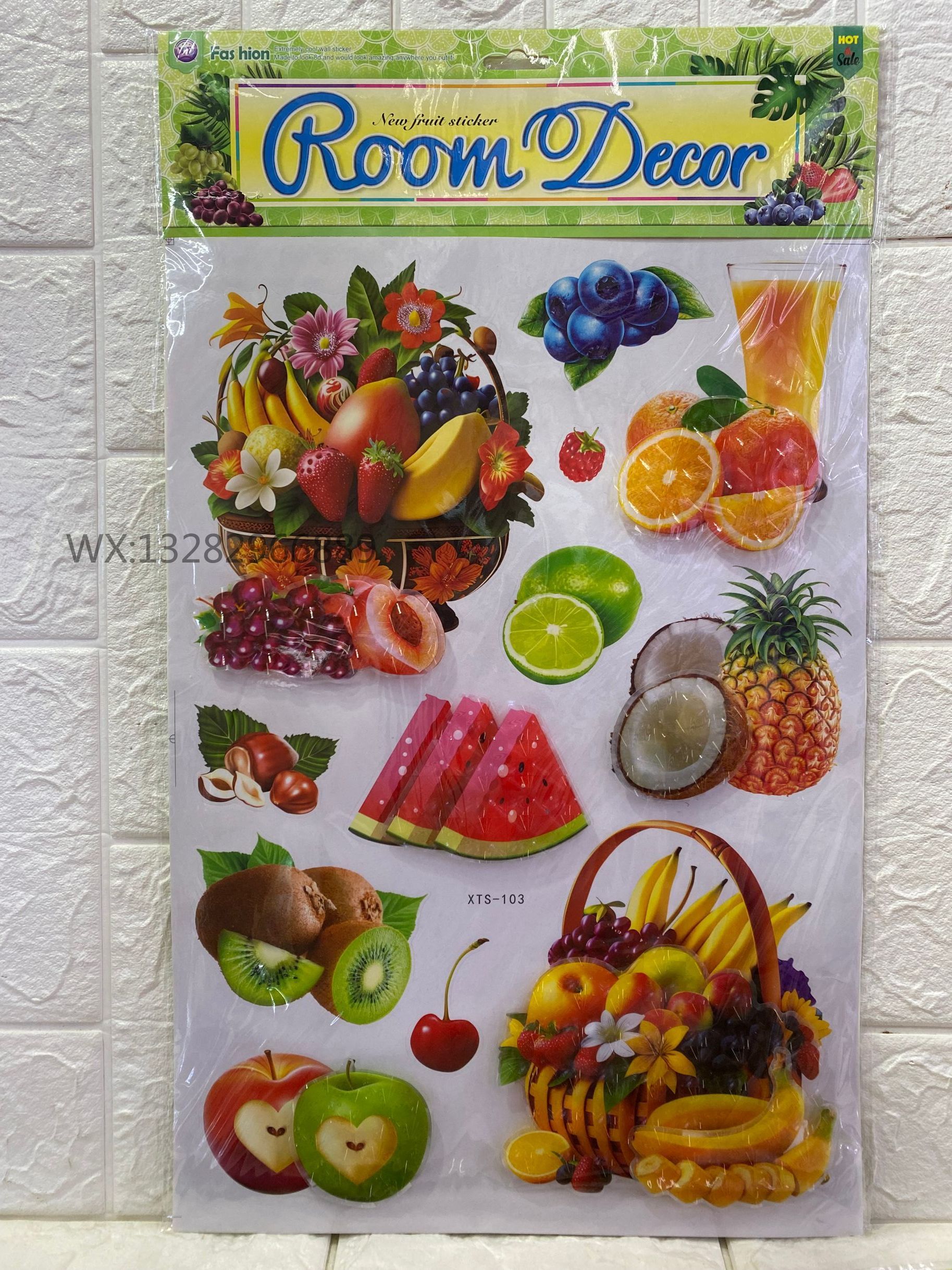 Three-dimensional fruit decorative stickers, three-dimensional handcrafted layer upon layer wall stickers for restaurants, kitchens, lobbies and hotels details Picture