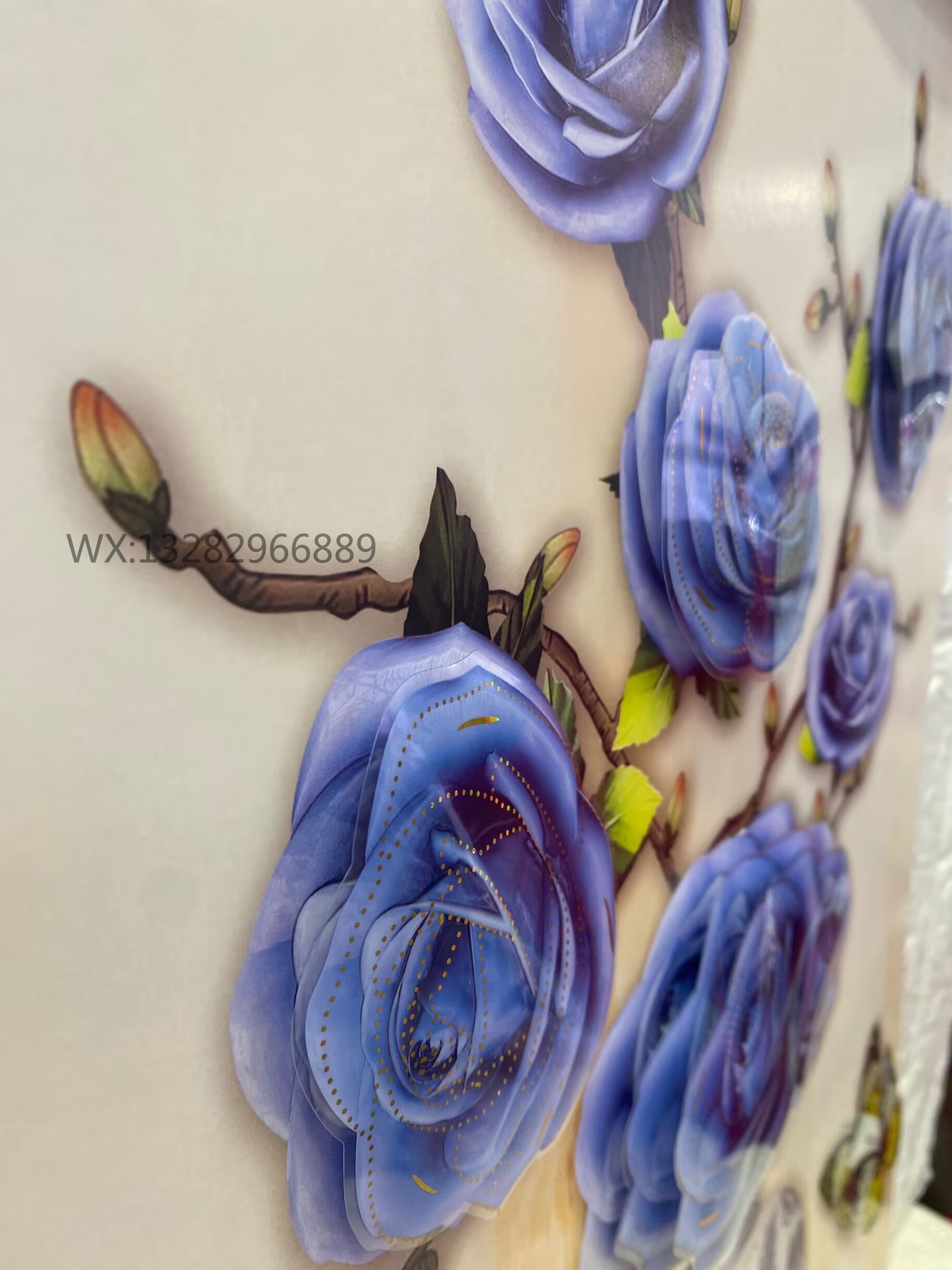 European-style furniture, vase decorative three-dimensional stickers, living room, bedroom and lobby decorative stickers, 3D three-dimensional multi-layer wall stickers pic 12