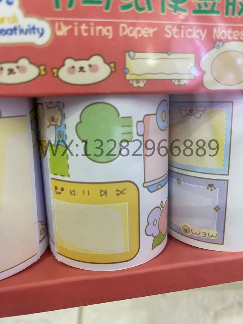 Silver Fish Cartoon Writing Paper Sticky Notes, Notebook Tape, Spring Cute Girl Notebook Stickers, Film DIY cultural and Creative products Specification image