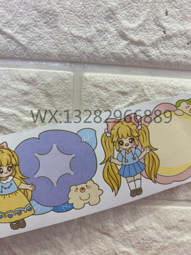 Silver Fish Cartoon Writing Paper Sticky Notes, Notebook Tape, Spring Cute Girl Notebook Stickers, Film DIY cultural and Creative products Application Scenario