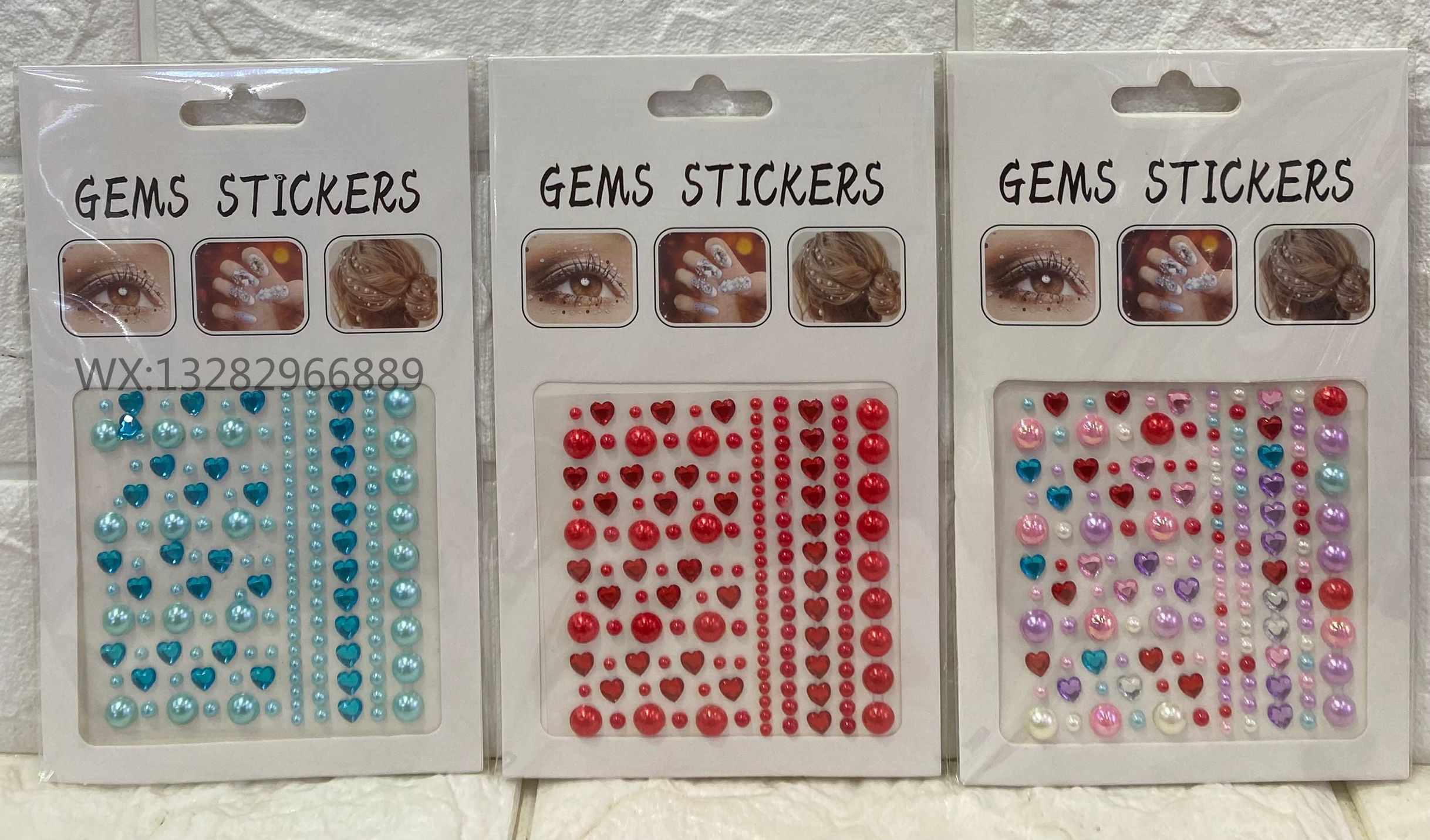 儿童水滴泪珠爱心脸部眉眼部钻贴 宝石钻装饰舞台装饰贴钻指甲钻