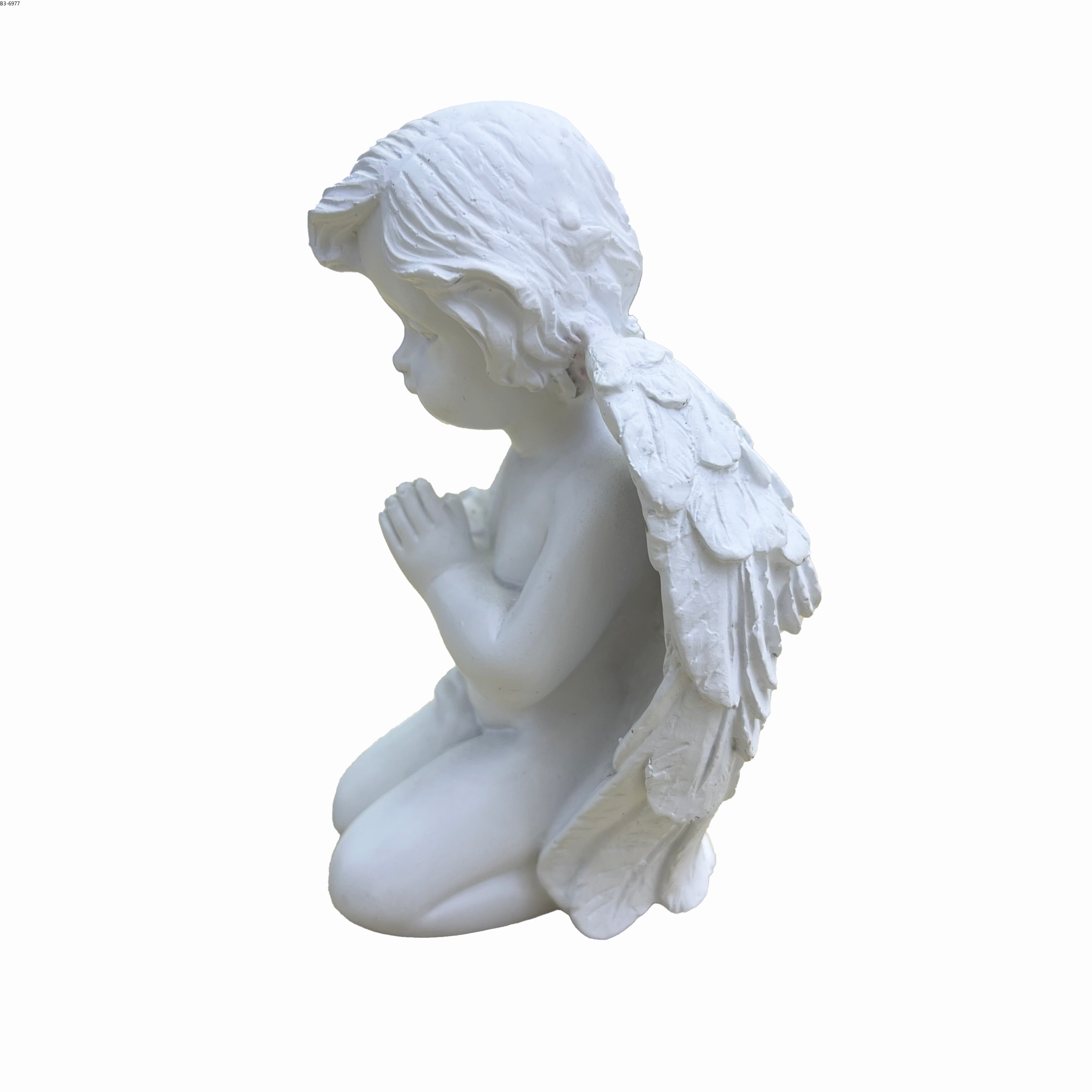 白色天使雕像/祈祷天使摆件/带翅膀天使摆件产品图