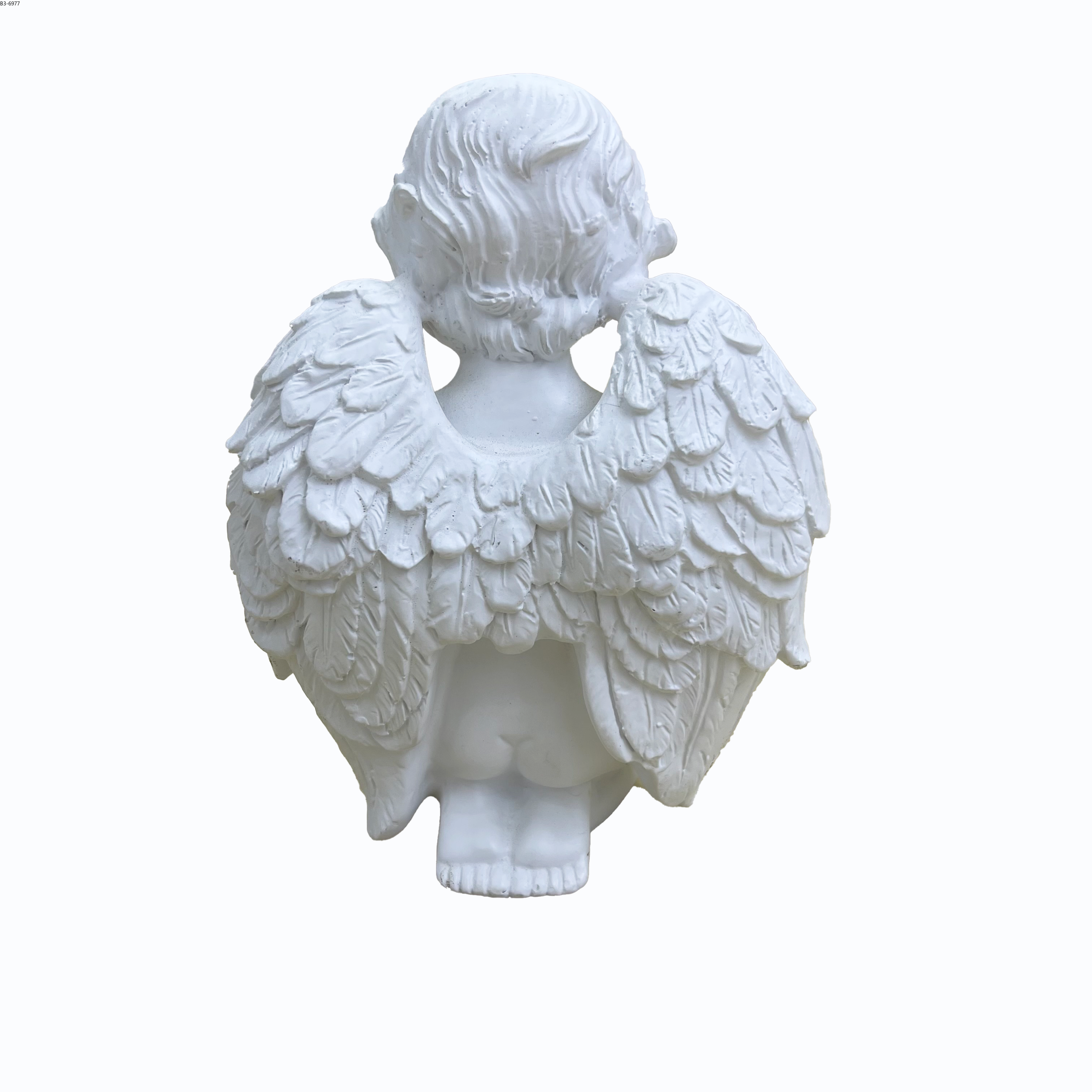 白色天使雕像/祈祷天使摆件/带翅膀天使摆件细节图