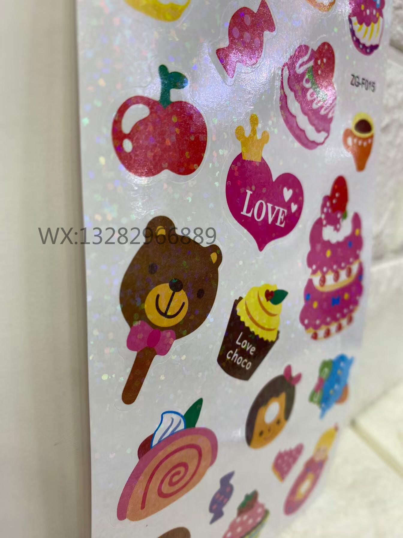 Cartoon fashion children's DIY stickers, shiny children's reward stickers, freely decorated stickers, sparkling Guka stickers Specification image