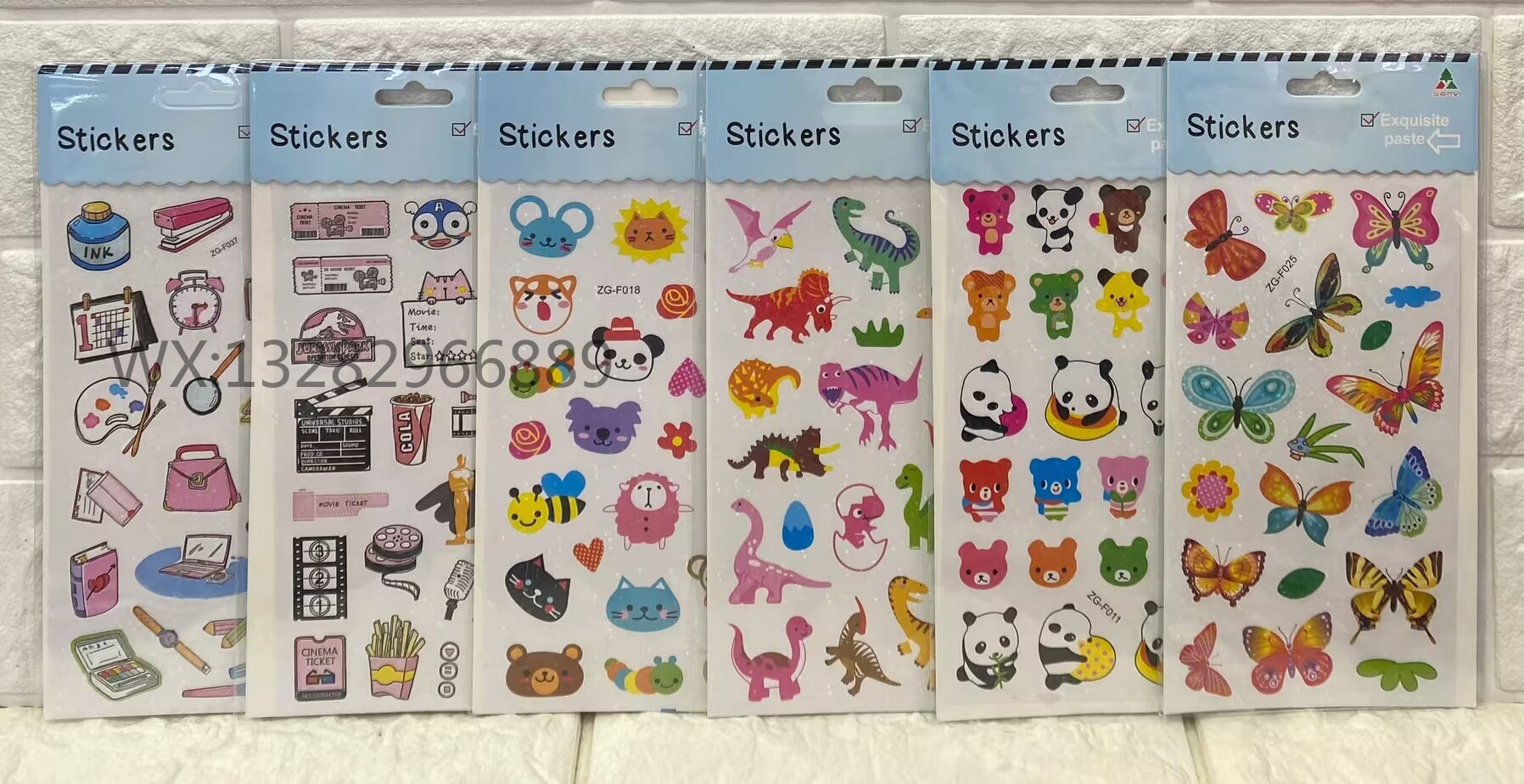 Cartoon fashion children's DIY stickers, shiny children's reward stickers, freely decorated stickers, sparkling Guka stickers Application Scenario