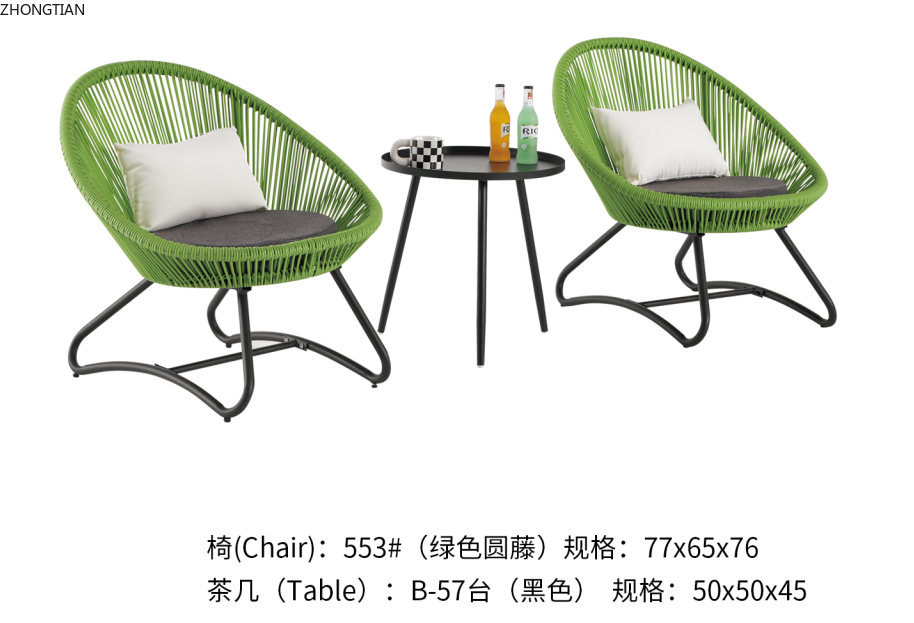 仿藤家具 户外休闲用品 桌子椅子套装 沙发套件  花园阳台详情9