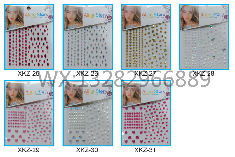 Colorful diamond eye makeup, teardrop, heart-shaped face, eye diamond stickers, gemstone diamond decorations, stage diamond stickers, diamond stickers pic 4