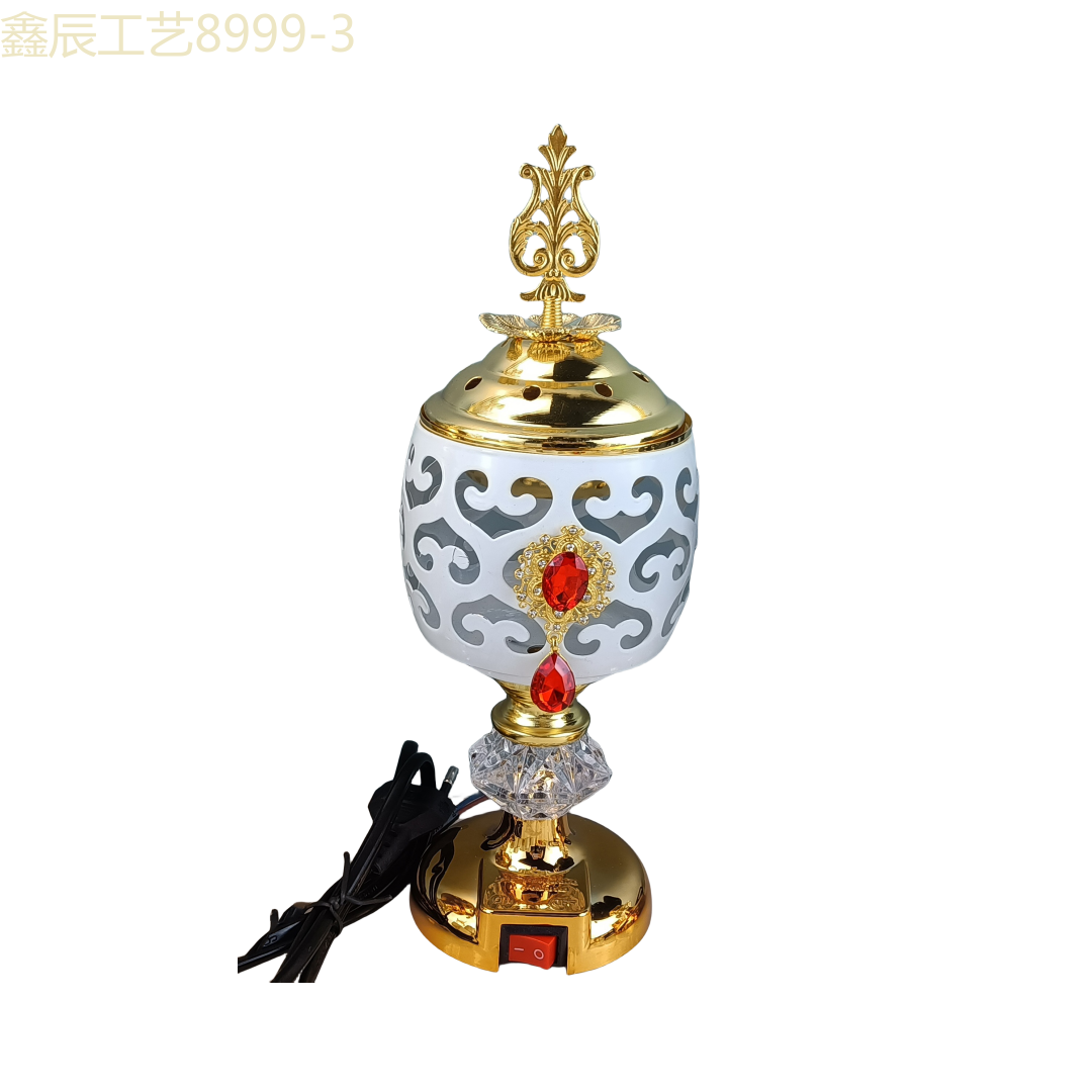 New metal pendant hollowed-out electric incense burner Middle Eastern craft electric incense burner pic 4