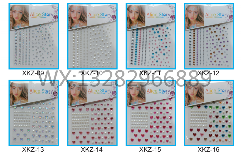 Colorful diamond eye makeup, teardrop, heart-shaped face, eye diamond stickers, gemstone diamond decorations, stage diamond stickers, diamond stickers pic 2