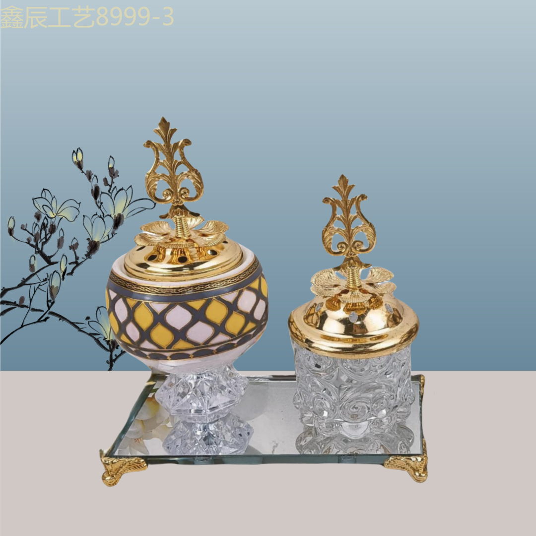 New ceramic mirror bottom spherical charcoal incense burner Middle Eastern incense burner craft incense burner pic 4