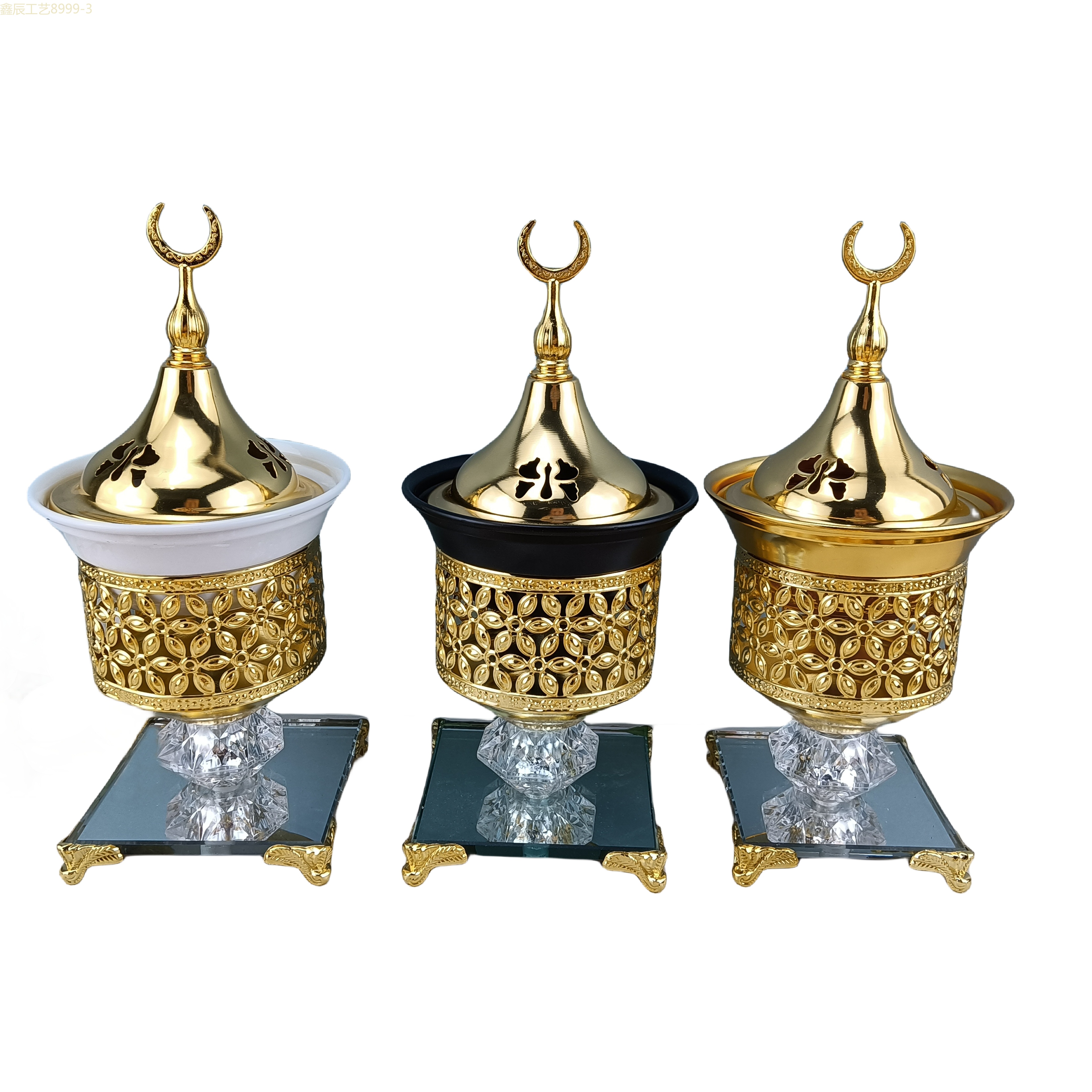 香炉/香炉工艺品/祈福带/纯铜香篆/花泥白底实物图