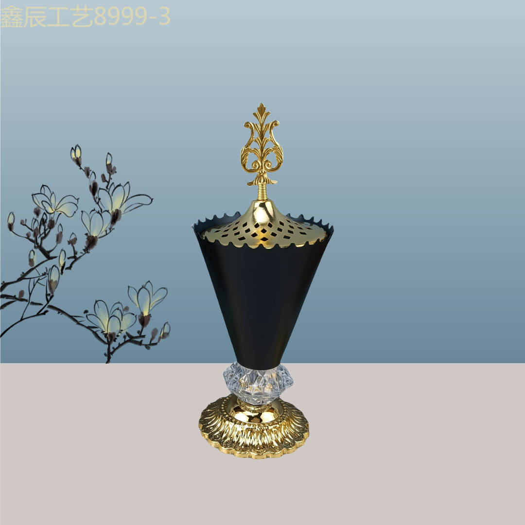 香炉工艺品/香炉/祈福牌/祈福带/纯铜香篆白底实物图