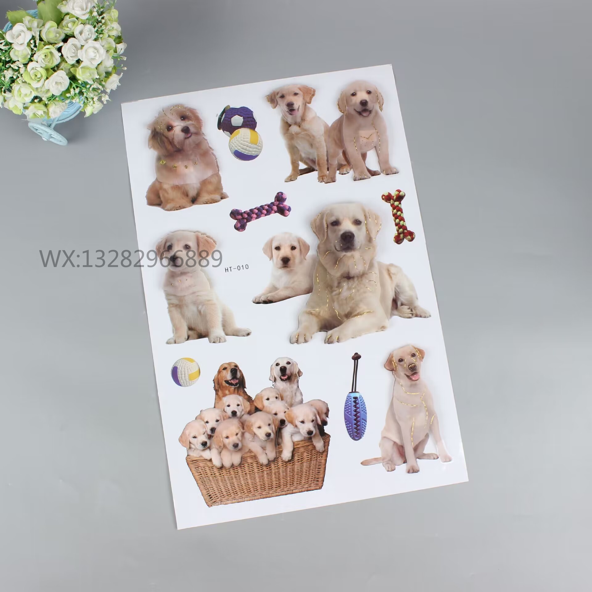 3D stereoscopic flower and butterfly decorative stickers, iron tower, animal stereoscopic vases, and wall stickers for home rooms pic 17
