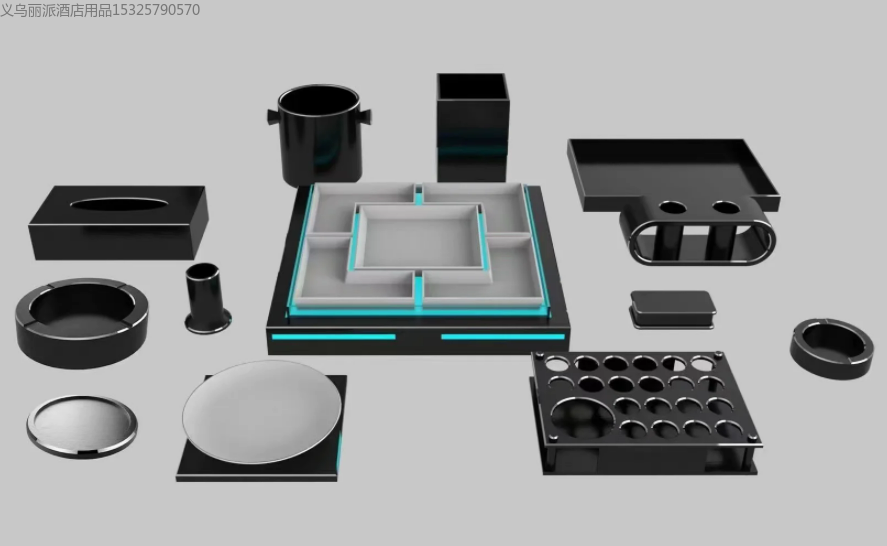 商务会所包厢摆台夜场KTV酒吧会所/Party.K摆件烟灰缸大果盘纸巾盒话筒架详情18