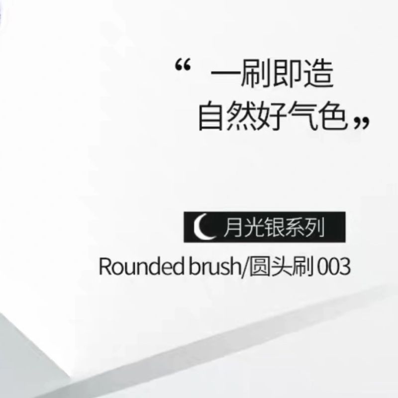 Dai Gu Moonlight Silver Round Head Blush Brush Powder Powder Beginner's Single Soft Setting Makeup Brush #B003 Application Scenario