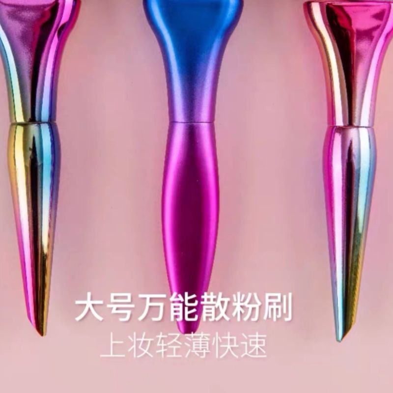 Yiren Baby's Colorful Double-head makeup brush, large loose powder contouring, Single high-gloss blush Brush, beginner's foundation brush Application Scenario