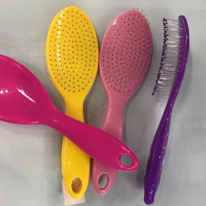 植毛大弯梳美发大板梳按摩排骨梳九排梳大弯梳卷发直发梳子