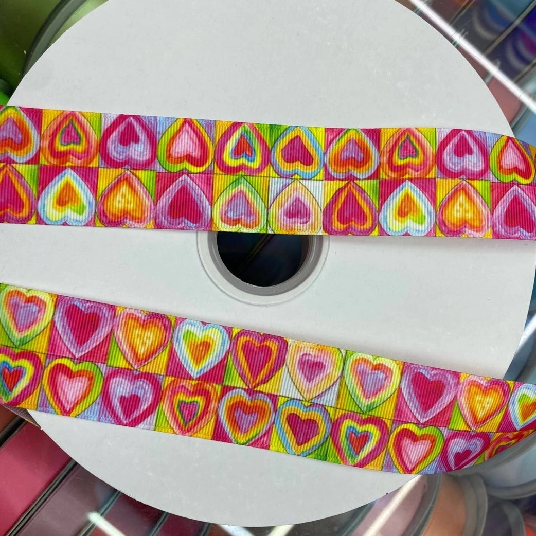 3.8-4cm螺纹印花热转印织带高品质鲜花婚庆包装详情2