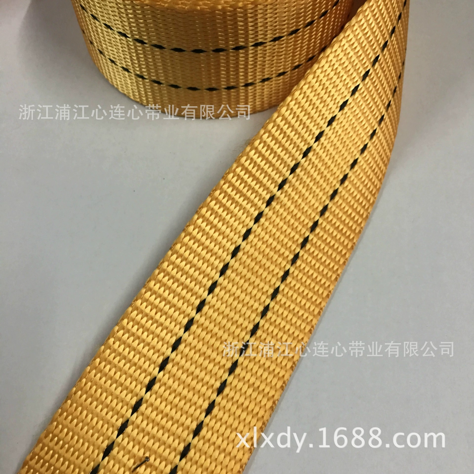 厂家定制工业涤纶织带高强涤纶1000D/1500D 4.5CM染色织带圆形吊装带坯带捆绑带坯带家具搬运带