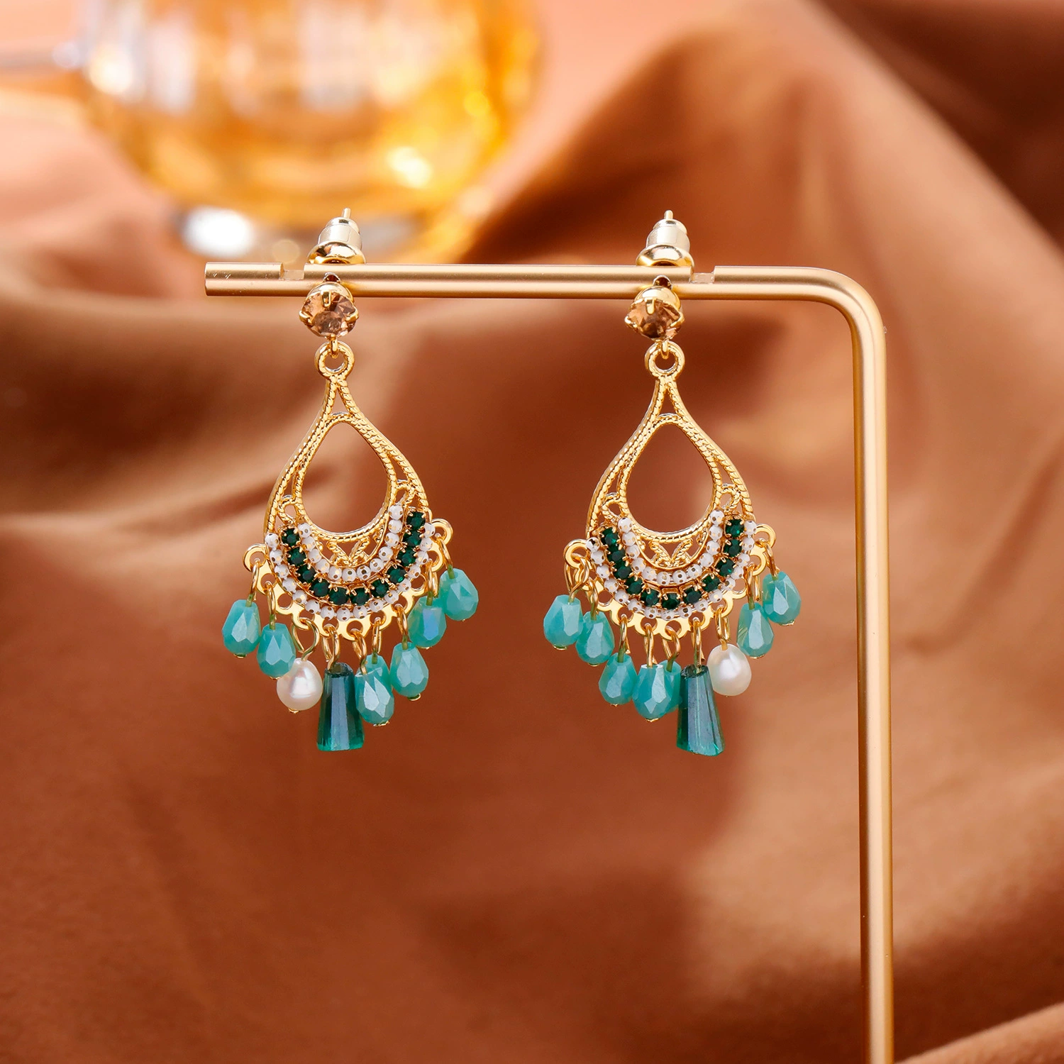 Natural mar lanbao un círculo de cristal mano string refrescante estilo nacional pulsera para mujeres en vivo fuente de accesorios fábrica en stock al por mayor pic 3