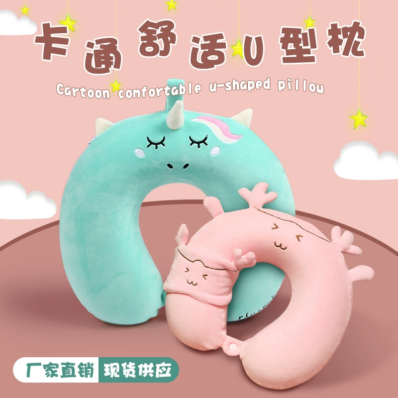 Cartoon memory foam U-shaped pillow, unicorn neck pillow, slow rebound nap pillow, animal travel, airplane travel, portable Application Scenario